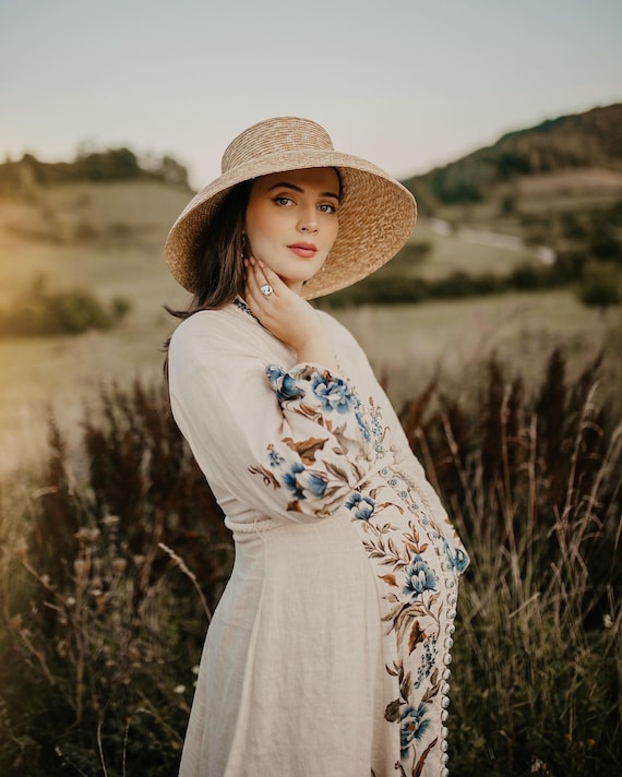 D&Y Boho Wide Brim Straw Sun Hat with White Lace Crown | Cottagecore Boutique Women Sun Hat Wide Brim Straw Hat with Lace Ribbon Packable  main image 4