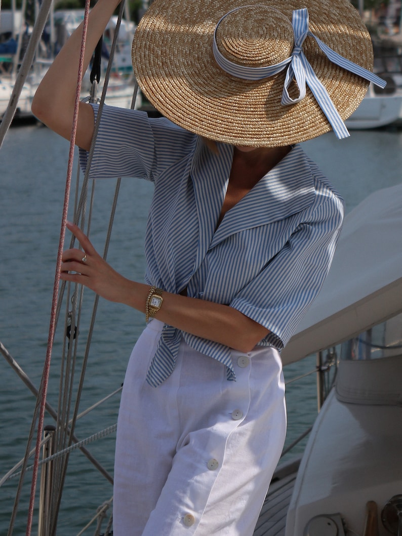 Navy Stripe Blouse main image 0