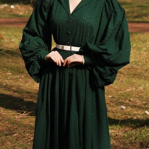 A perfect cottagecore style bishop sleeves embroidered dress. Empire waist /maternity dress version available!