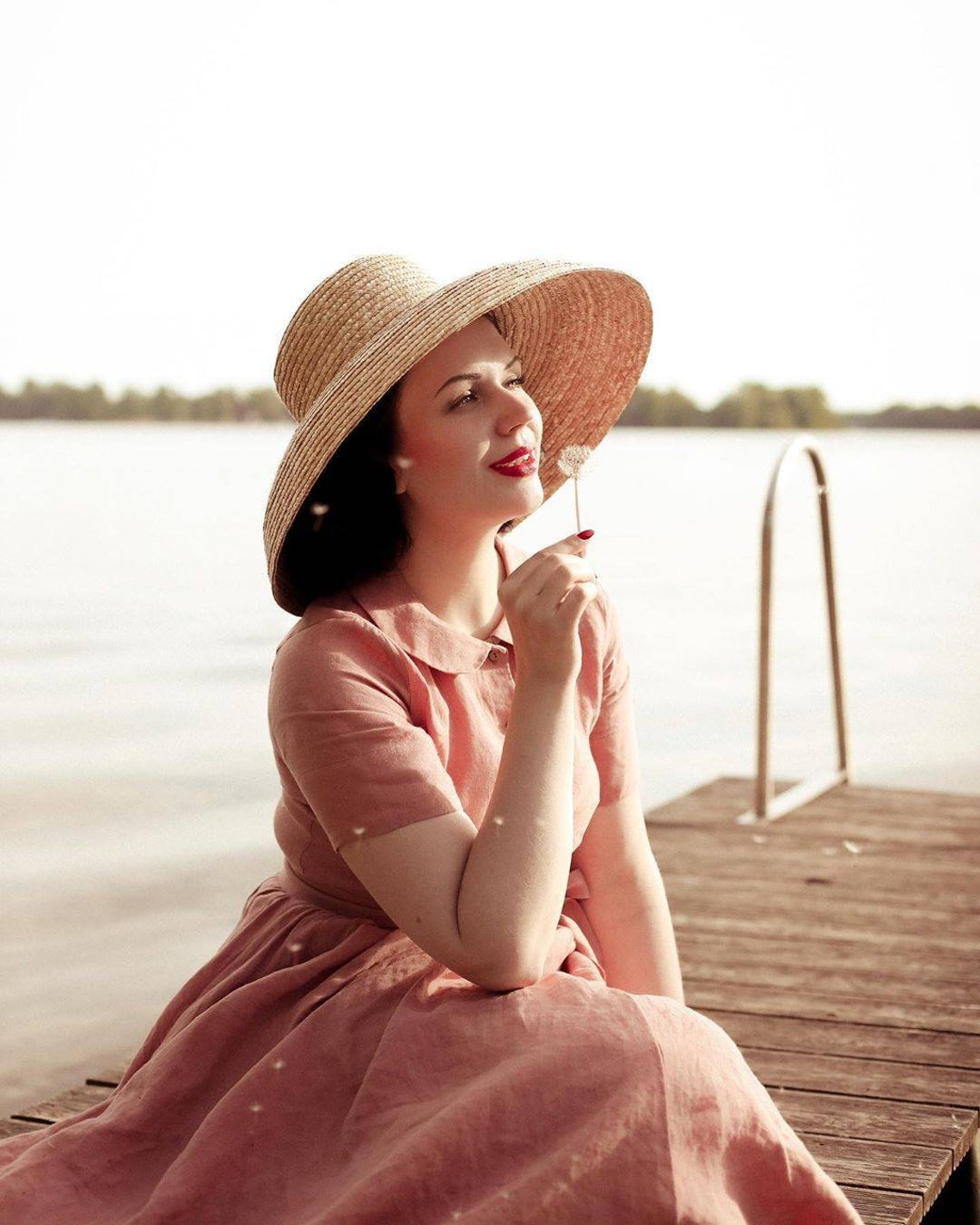 a-new-look-wide-brim-audrey-hepburn-straw-hat-100-natural-etsy