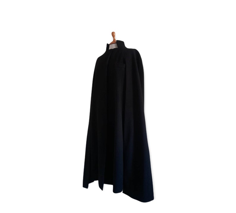 Winter dark academia couture cape coat merino wool/cashmere blend and double-lined image 2