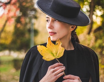 Edwardian inspired wool felt hand blocked hat