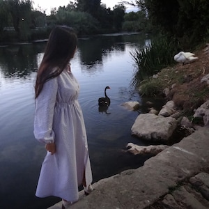 BISHOP SLEEVES GINGHAM DRESS