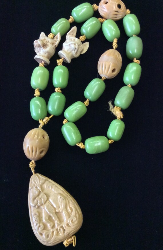 Vintage Bakelite and Celluloid 1930s Necklace