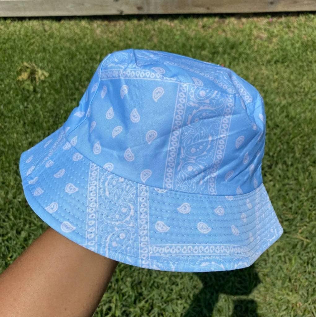 Fashion Glam Summer Bandana Paisley Bucket Hat Fisherman - Etsy