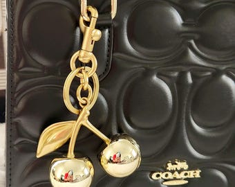 COACH Metal Silver Tone Horse Carriage Hang Tag Bag Charm Leather