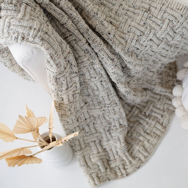 Wool Knit Blanket Etsy