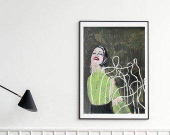 Original Collage Acrylic Digital Art Print Poster Reproduction A3 Satin Paper Limited Edition