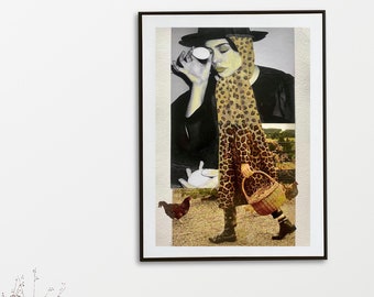 Original Collage Acrylic Digital Art Print Poster Reproduction A3 Satin Paper Limited Edition