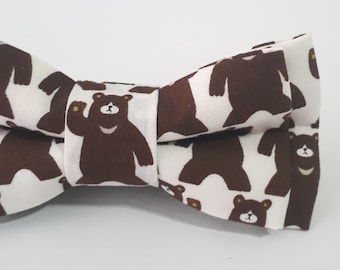 Brown Bear Bow Tie / Novelty Bow Tie / Baby Bow Tie Pre-tied Bow Tie For Boys / Mens Bow Tie / Self Tie Bow Tie / Skinny Tie