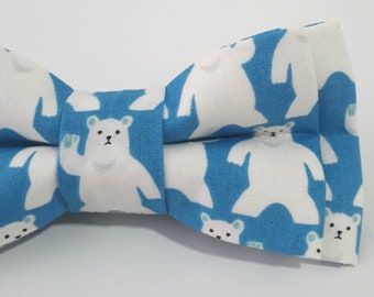 Bear Bow Tie / Cute Bow Tie / Boys Bow Tie Pre-tied Bow Tie For Kids / Toddler Bow Tie / Self Tie Bow Tie / Skinny Tie