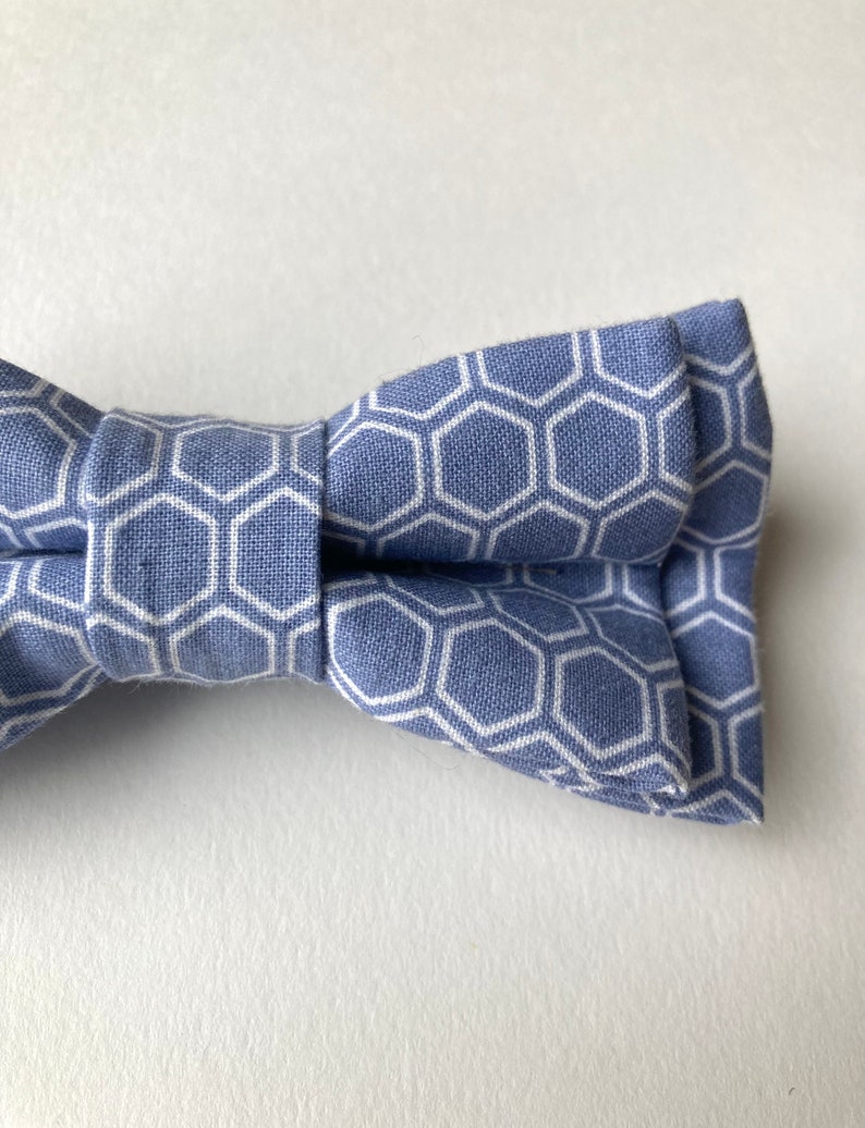 Blue Bow Tie / Mens Bow Tie Pre-tied Bow Tie For Men / Beekeeper Gift / Maze bow tie / Boys Bow Tie / Self Tie Bow Tie / Skinny Tie image 1