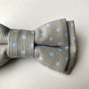 Grey Bow Tie / Mens Bow Tie Pre-tied Bow Tie For Men / Gray bow tie / Polka dot bow tie / Boys Bow Tie / Self Tie Bow Tie / Skinny Tie