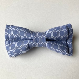 Blue Bow Tie / Mens Bow Tie Pre-tied Bow Tie For Men / Beekeeper Gift / Maze bow tie / Boys Bow Tie / Self Tie Bow Tie / Skinny Tie image 2