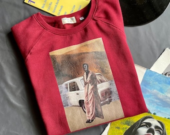 Original Artwork Sweatshirt: Radvile Collage Art - "I DON'T KNOW"
