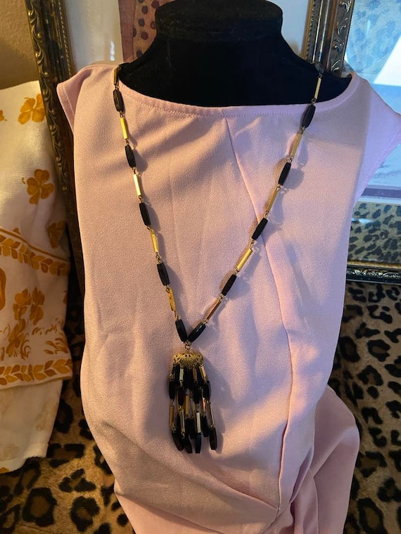 Miriam Haskell like long necklace gorgeous design 