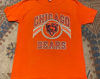 Vintage 80s orange Chicago bears champion t-shirt
