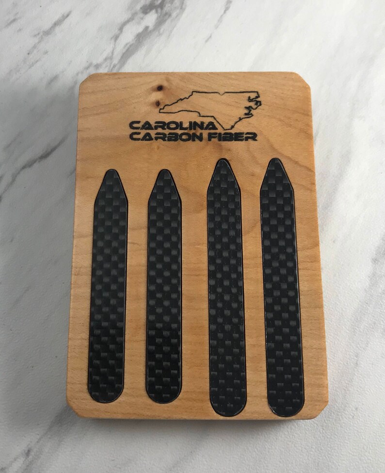 Black Friday Collar Stiffeners Carbon Fiber Collar Stay Engraved Collar Stay Wedding Gift Stocking Stuffer Personalized Collar Stays