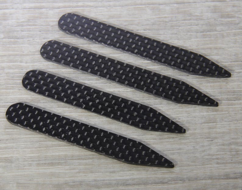 Black Friday Collar Stiffeners Carbon Fiber Collar Stay Engraved Collar Stay Wedding Gift Stocking Stuffer Personalized Collar Stays