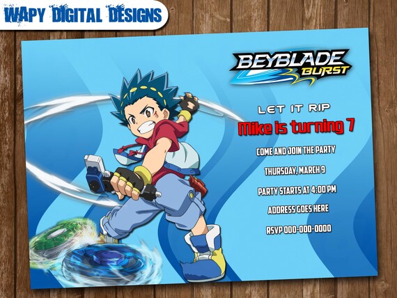 Beyblade Party Invitation