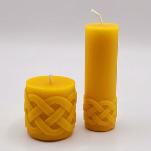 Irish CELTIC Knot Beeswax Candle Set | 100% PURE USA Beeswax | Handmade Natural Candles |
