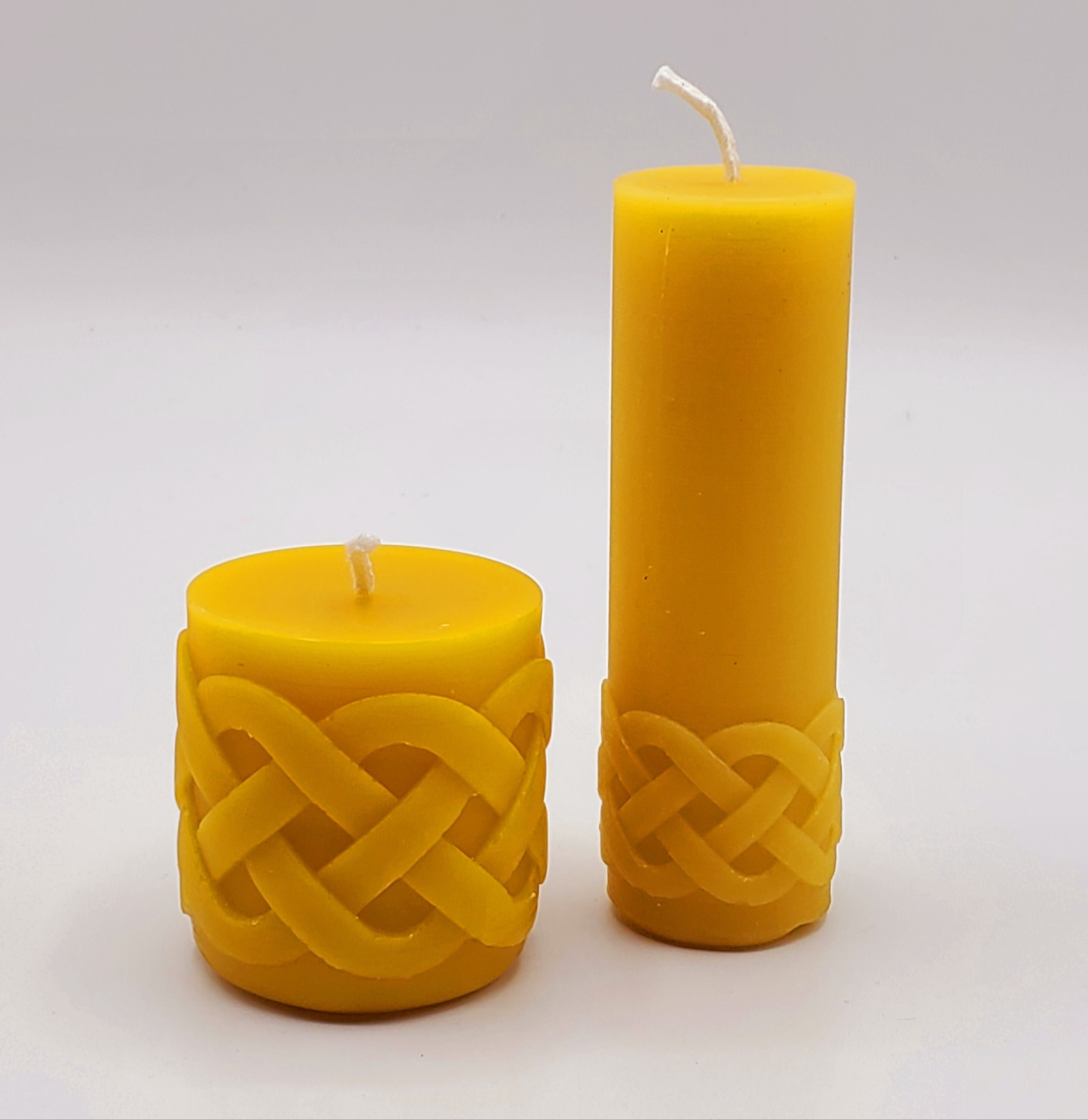 Irish CELTIC Knot Beeswax Candle Set | 100% PURE USA Beeswax | Handmade  Natural Candles 