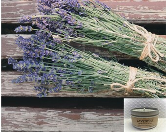 Lavender scented soy candle in 6oz & 8oz tins - soy scented candle - candle tin - aromatherapy candle - natural wax - hand poured candles