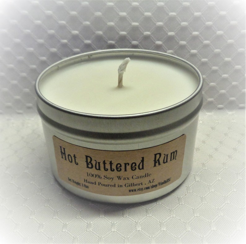 Hot Buttered Rum Scented Soy Candle Available in 6oz and 8 Oz Etsy