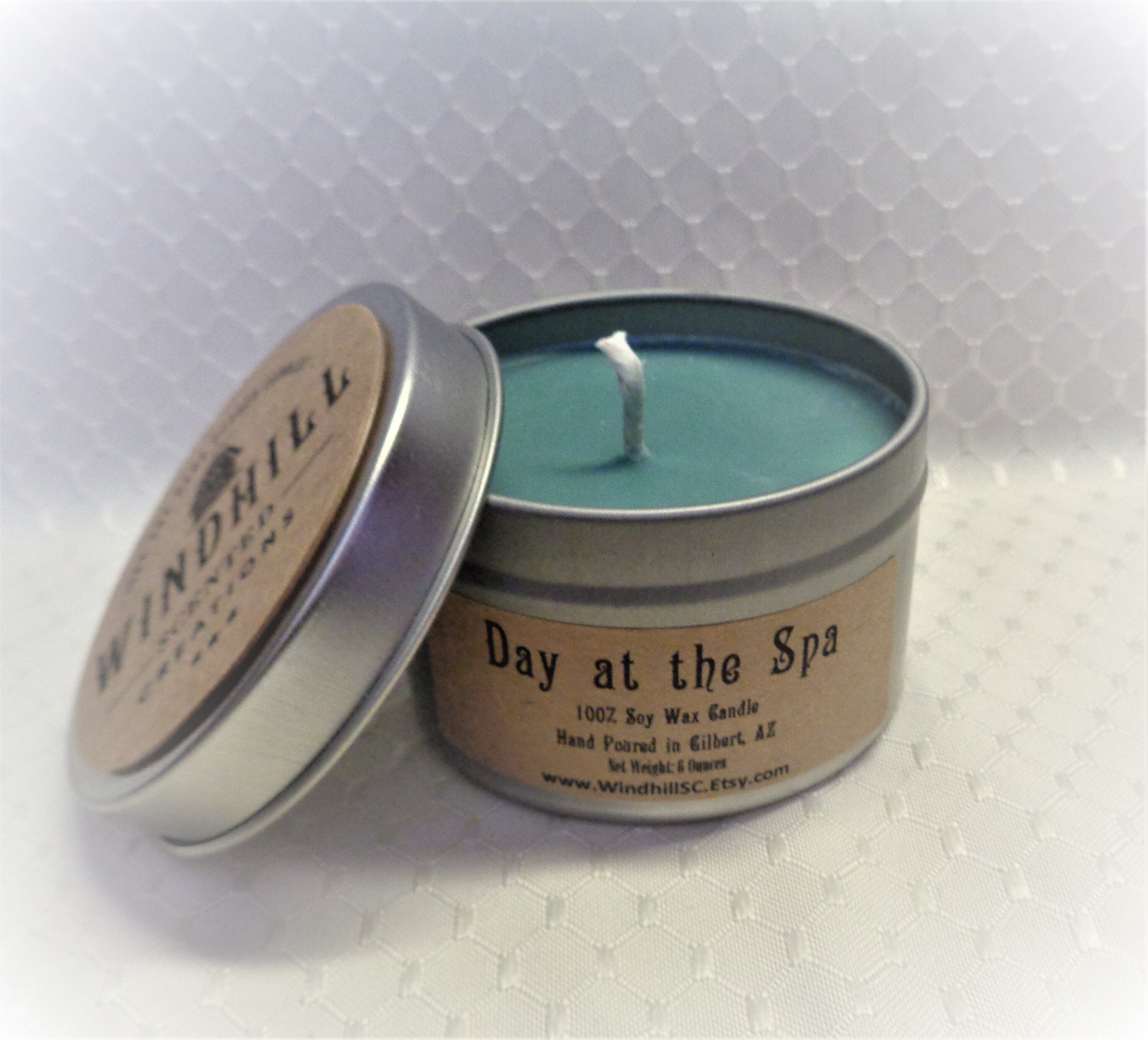 Day at the Spa Scented Soy Candle in 6oz & 8oz Tins Candle Etsy UK