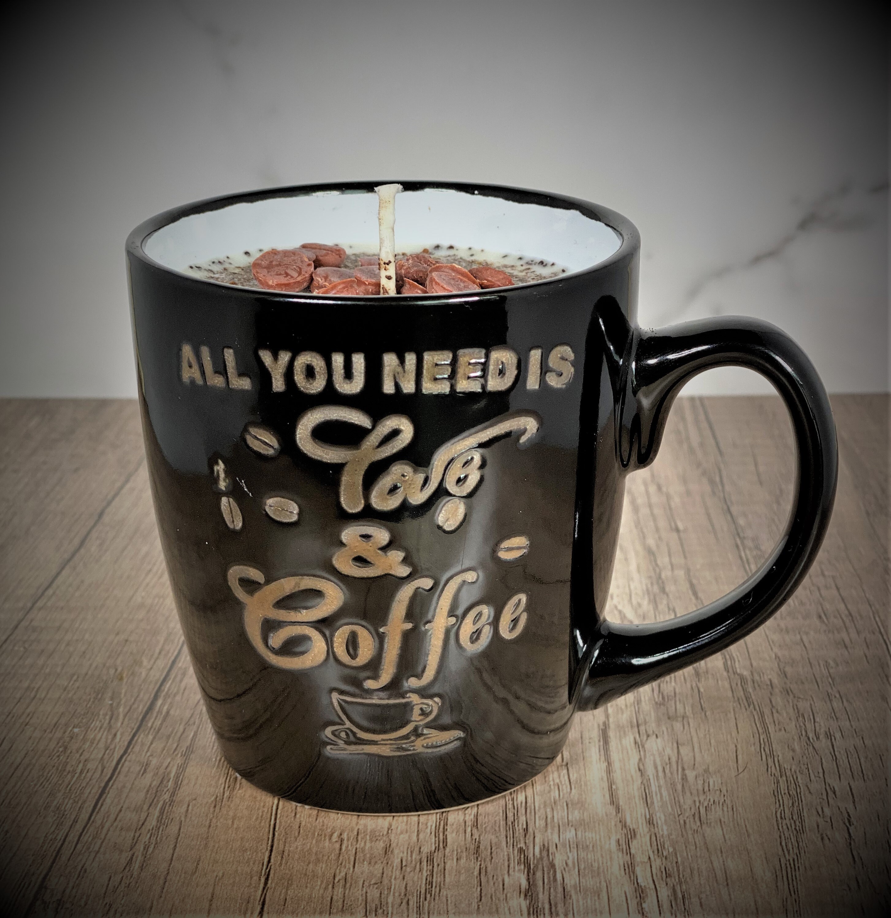Coffee Mug Handmade Soy Candles Coffee Scented Candlessoy Etsy