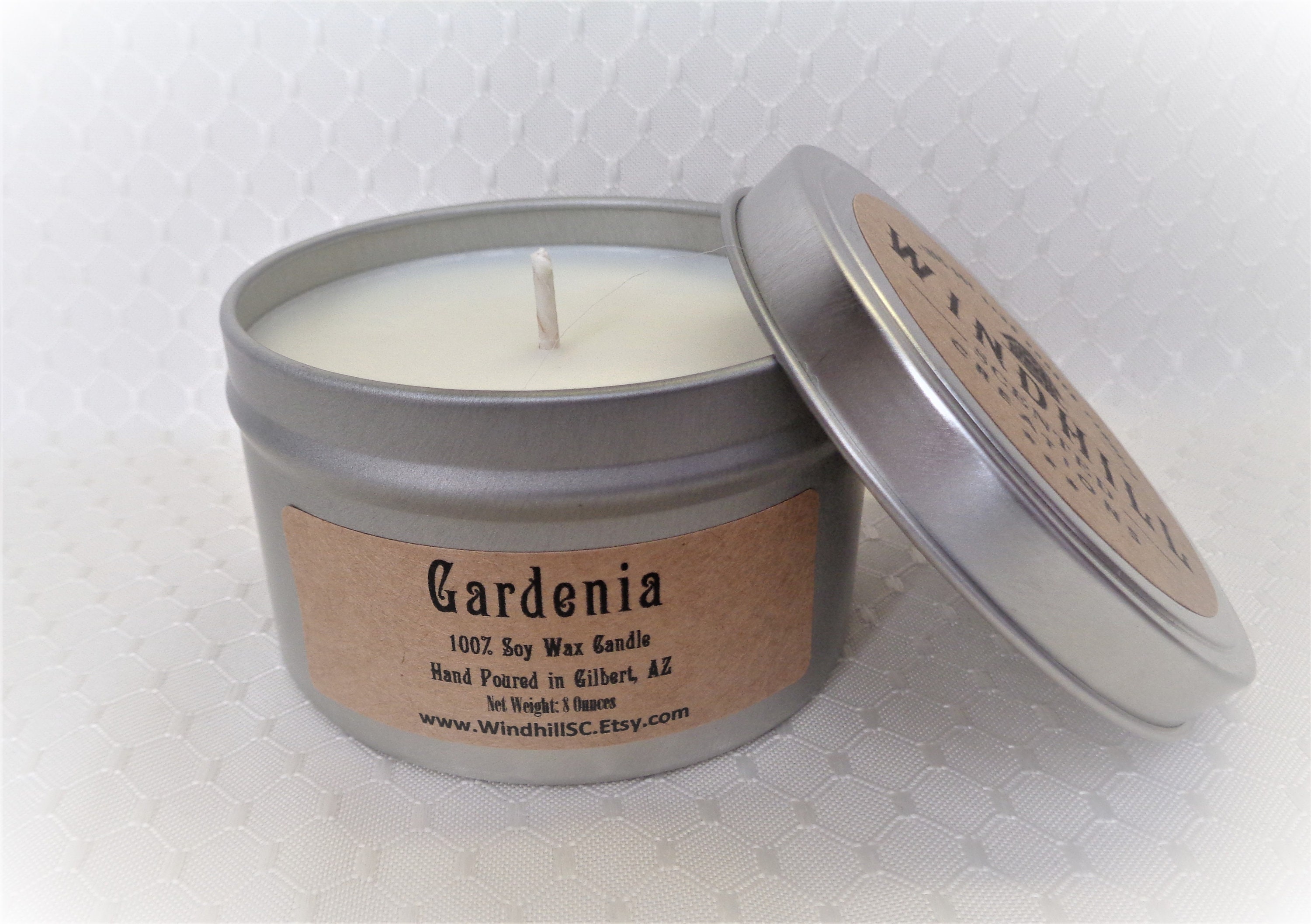 Gardenia scented soy candle in 6oz & 8oz tins candle tin Etsy