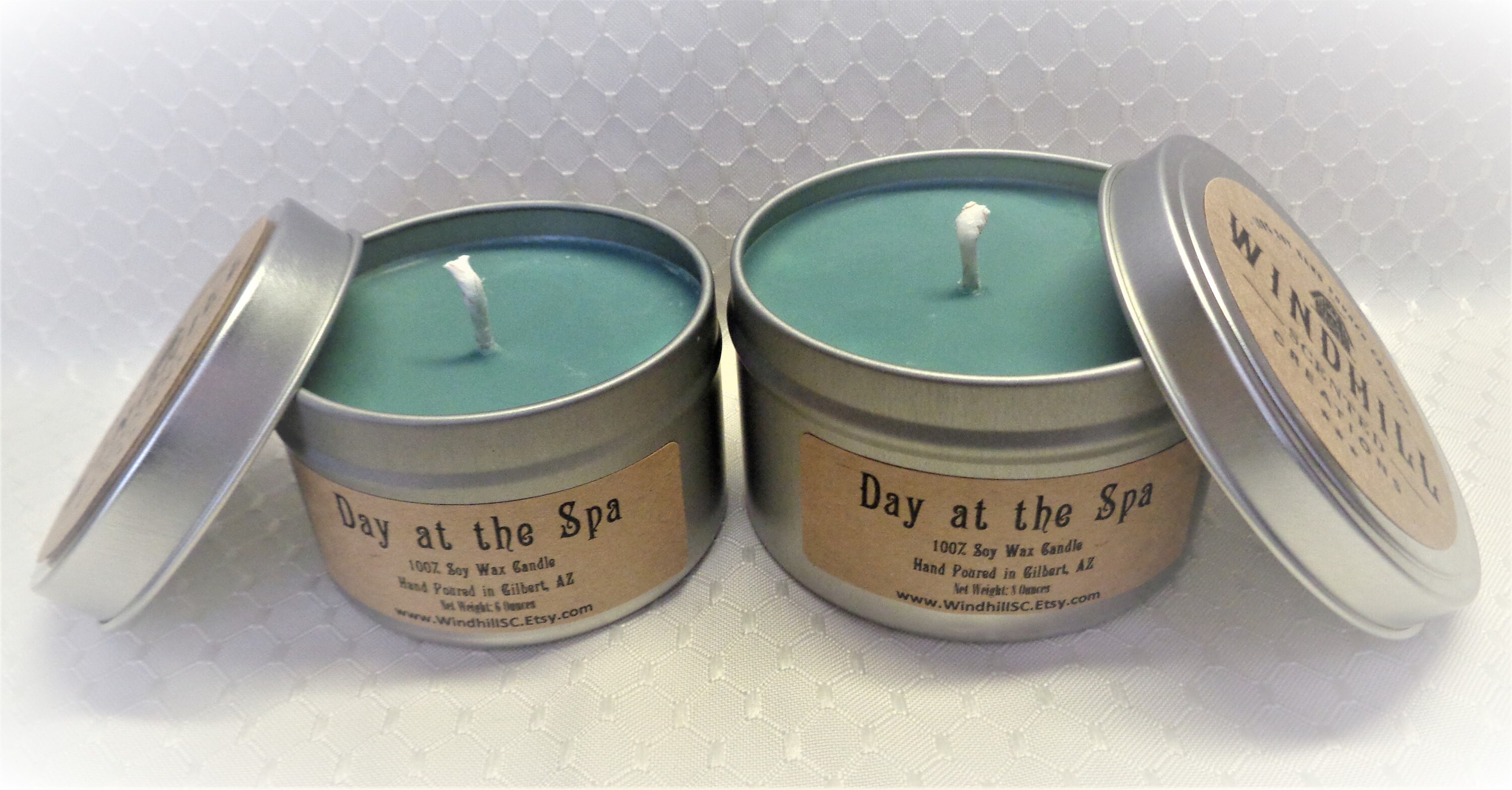 Day at the Spa Scented Soy Candle in 6oz & 8oz Tins Candle Etsy UK