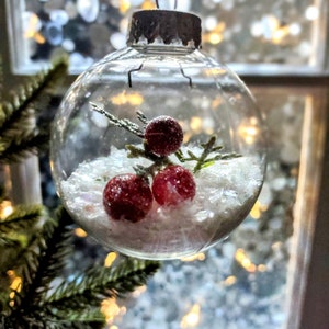 Clear snow globe ornament (set of 2)