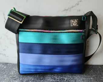 Seatbelt purse, small crossbody bags for women, best friend birthday gift for her, unique handbag, sustainable gift for mom from daughter