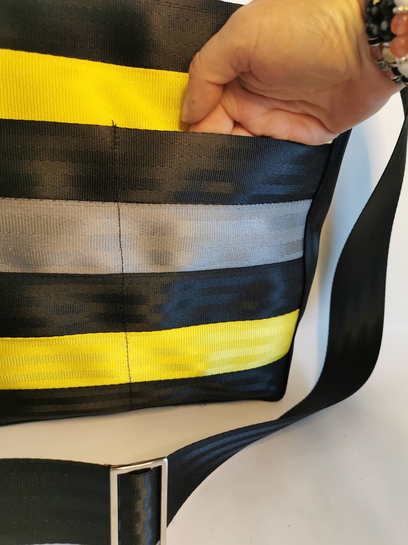 Seat Belt Crossbody Bag. Yellow Upcycled Handbag seatbelt Etsy