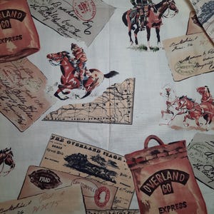 Overland Express Stoff aus der Alexander Henry Fabrics Collection.  Große Lagerware.