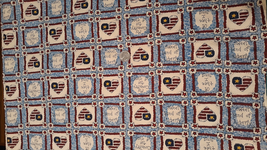 Patriotic Quilting Fabric From General Fabrics Company Etsy