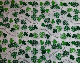 Saint Patrick's Day Clover Fabric