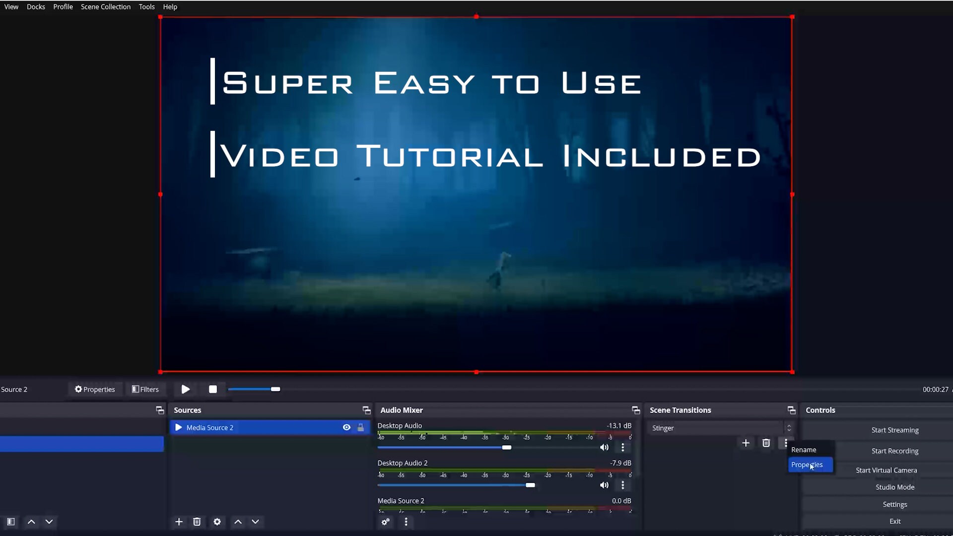 Stinger Transition | Obs | Twitch | Stream | Diagonal Swipe Animated ...