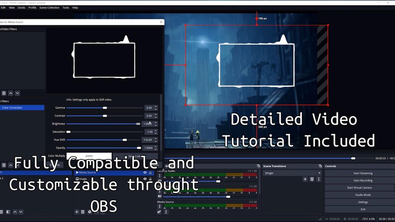Webcam Overlay Twitch | Obs | Streamlabs | Animated Facecam Frame ...