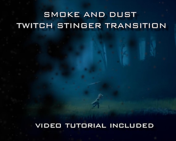 Stinger Transition | obs | twitch | stream | Smoke and Dust animated | for Youtube, Facebook etc
