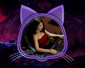 Webcam Overlay Twitch | obs | streamlabs | Animated facecam frame | Custom Shape | Cat