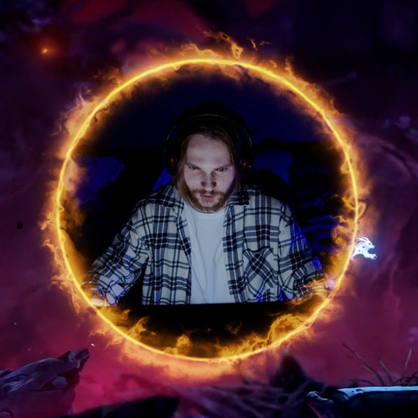 Ring of Fire Twitch Animated Webcam Overlay