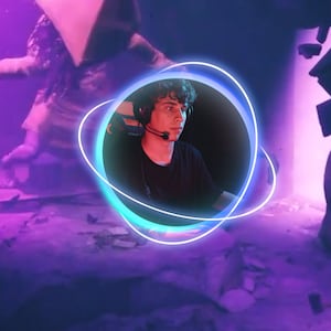 Superposición de cámara web Twitch Circular / marco de cámara frontal / borde de cámara / obs / streamlabs / animado / planeta 3D