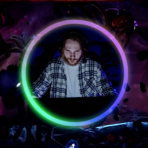 Webcam Overlay Twitch Circular | facecam frame | camera border | obs | streamlabs | animated | glow RGB
