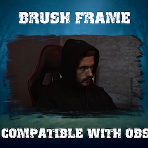 Webcam Overlay Twitch | obs | streamlabs | Animated facecam frame | Custom Shape | Brush Stroke Rectangle