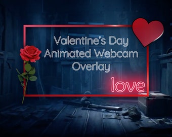 Valentinstag animiertes Twitch Webcam Overlay (Webm-Datei)