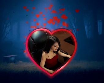 Animated Heart Twitch Webcam Overlay: Valentine&#39;s Day Facecam