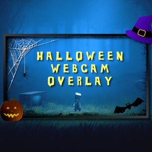 Sovrapposizione webcam animata di Halloween su Twitch, cornice webcam, sovrapposizione facecam, bordo webcam, sovrapposizione webcam su Twitch
