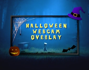 Overlay webcam Twitch di Halloween: bordo webcam con flusso statico (PNG)